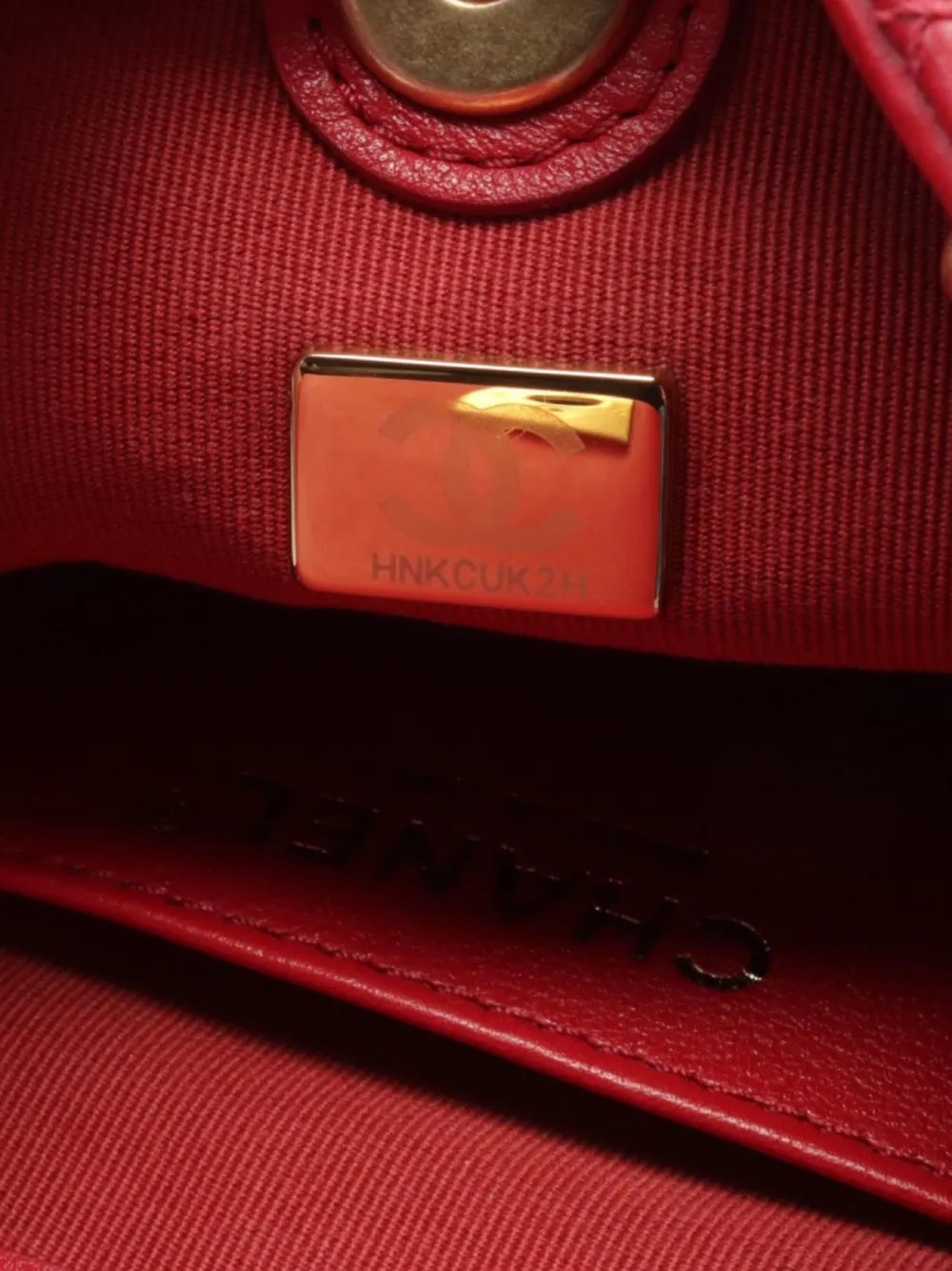 Pre-owned Chanel 2021 Small Cc Turn-lock Backpack In Red