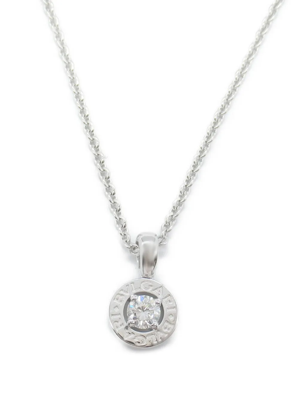 Bvlgari Pre-Owned 2010s Bulgari Bulgari ダイヤモンド ネックレス 18Kホワイトゴールド - Bvlgari Pre-Owned 2010s Bulgari Bulgari ダイヤモンド ネックレス 18Kホワイトゴールド -