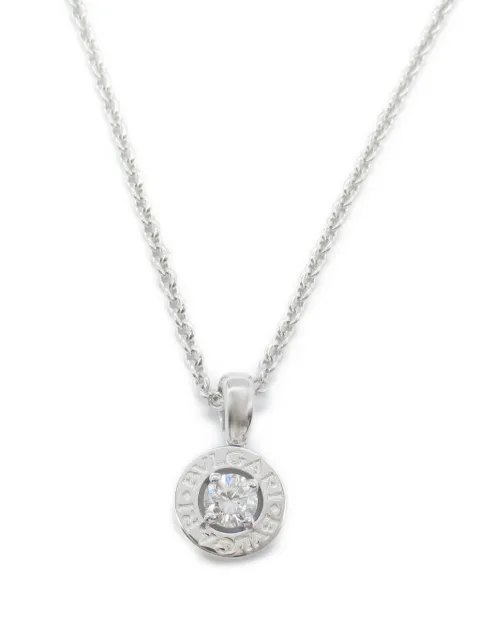 Bvlgari Pre-Owned قلادة 'بولغاري بولغاري' ذهب أبيض عيار 18 مرصعة بألماس من عقد 2010