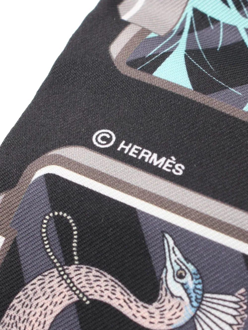 Hermès Pre-Owned 10's Twilly Story scarf - Zwart