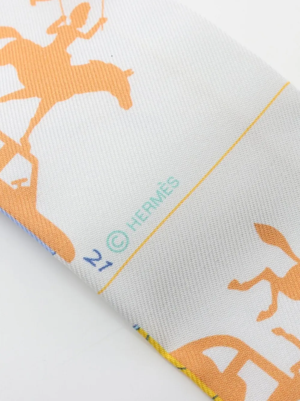 Hermès Pre-Owned 2010s Twilly Parade scarf - Grijs