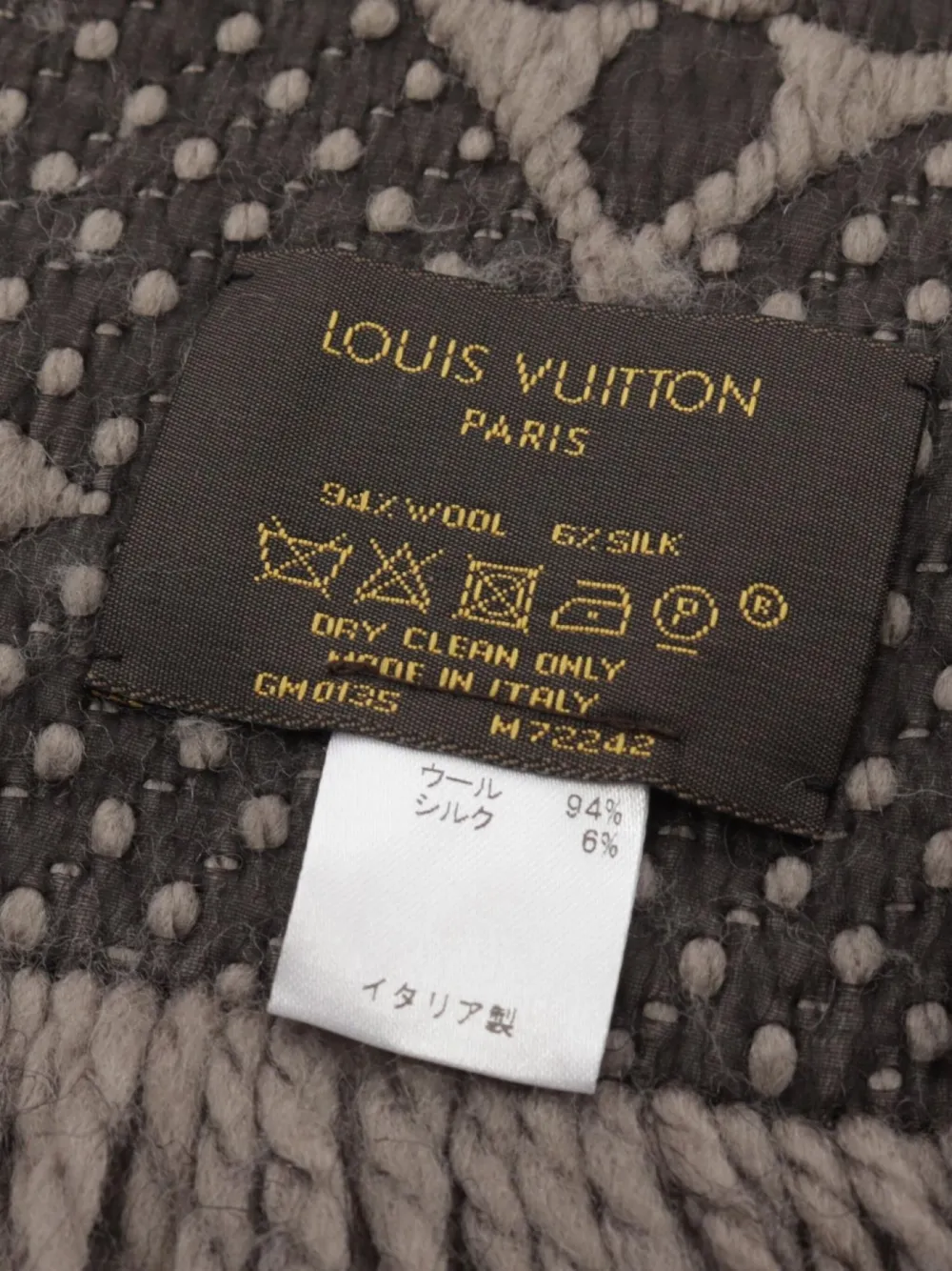 Louis Vuitton Pre-Owned 2015 Écharpe logomania Gryperl scarf - Grijs