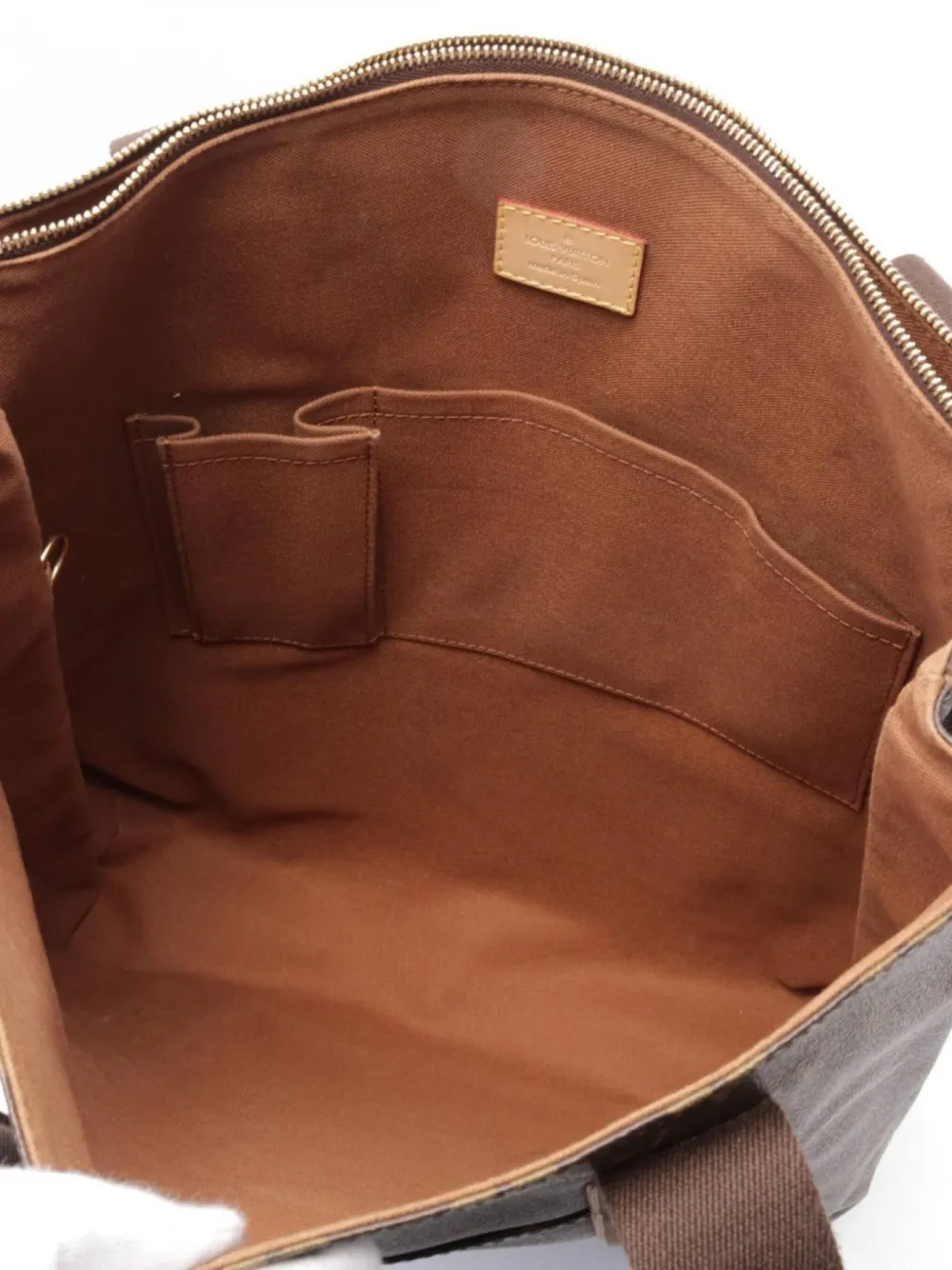 Pre-owned Louis Vuitton 2009 Hippopotamus Bobourg Shoulder Bag In Brown