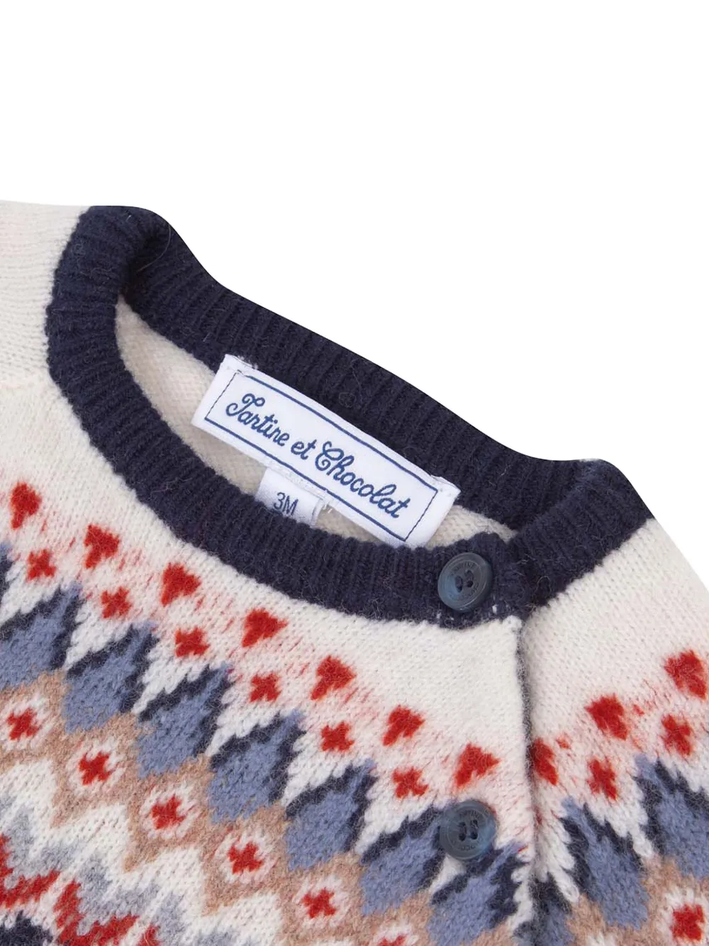 Tartine Et Chocolat Intarsia trui Blauw