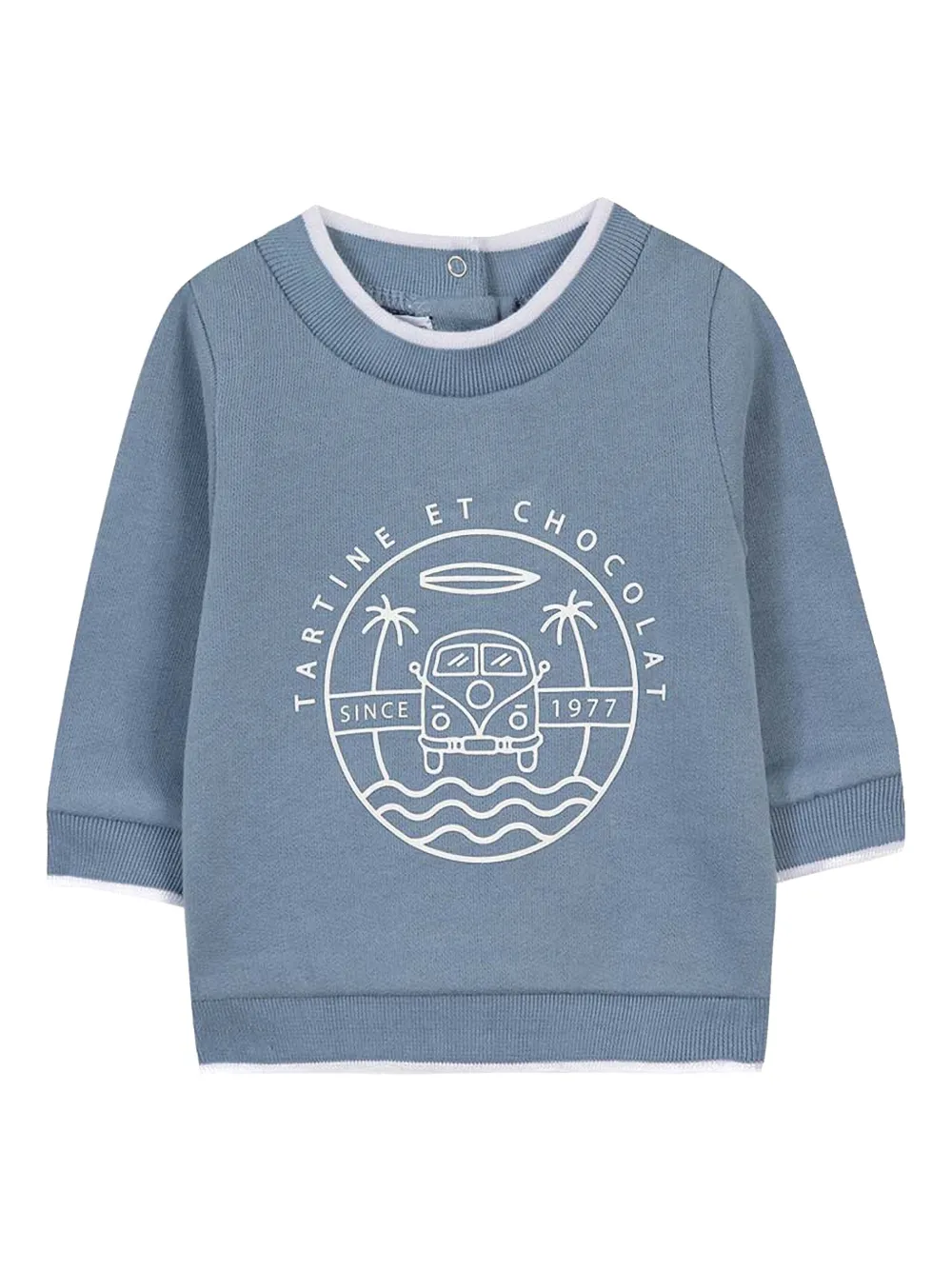 Tartine Et Chocolat logo-print sweatshirt Blauw