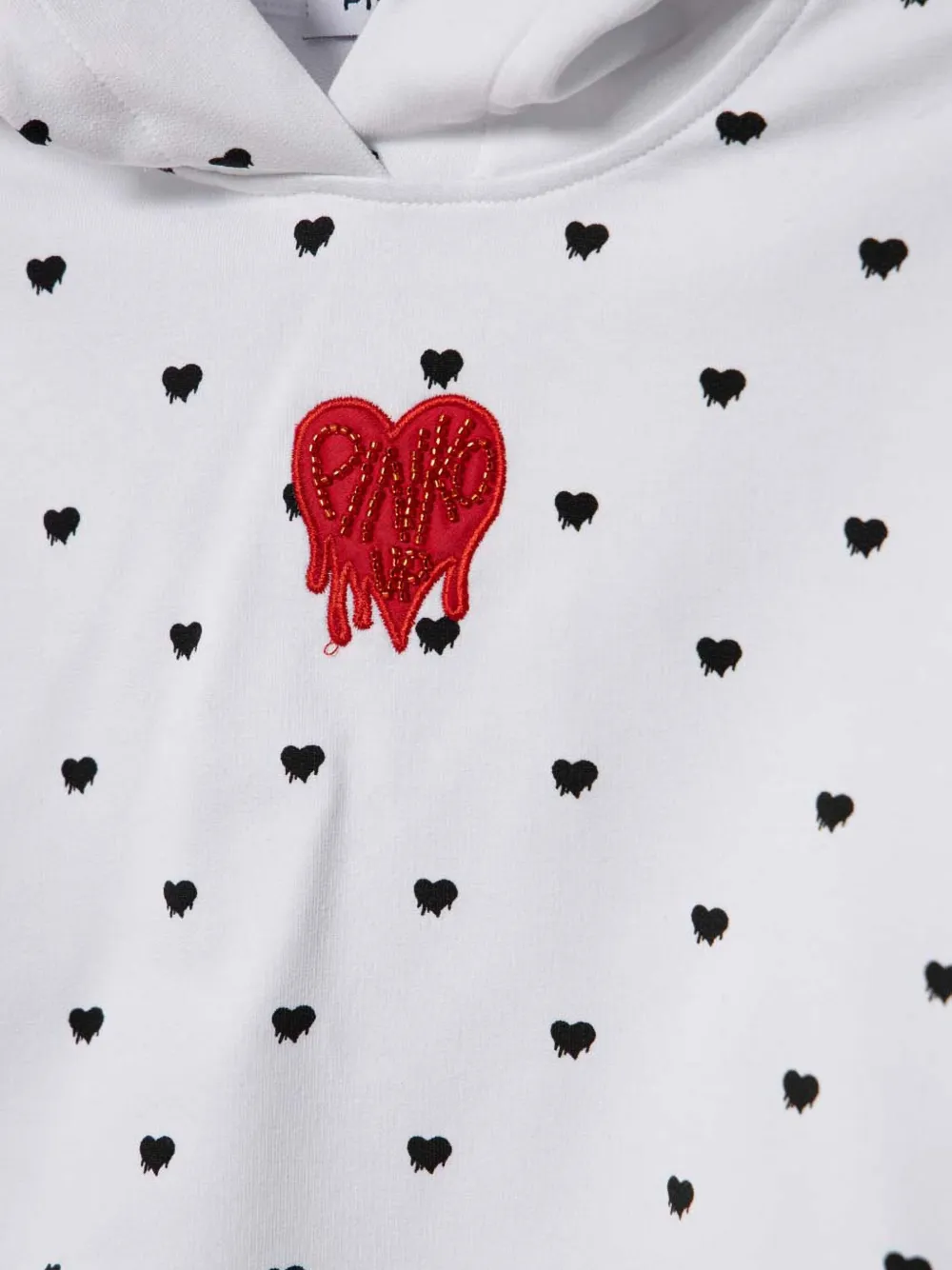 Pinko Kids Hoodie met print Wit
