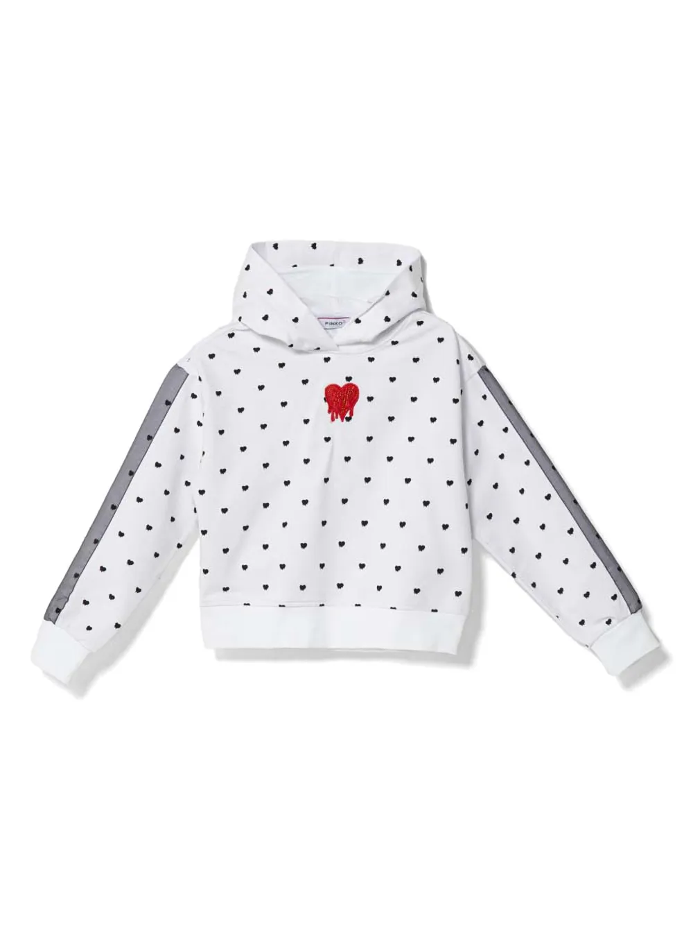 Pinko Kids Hoodie met print Wit