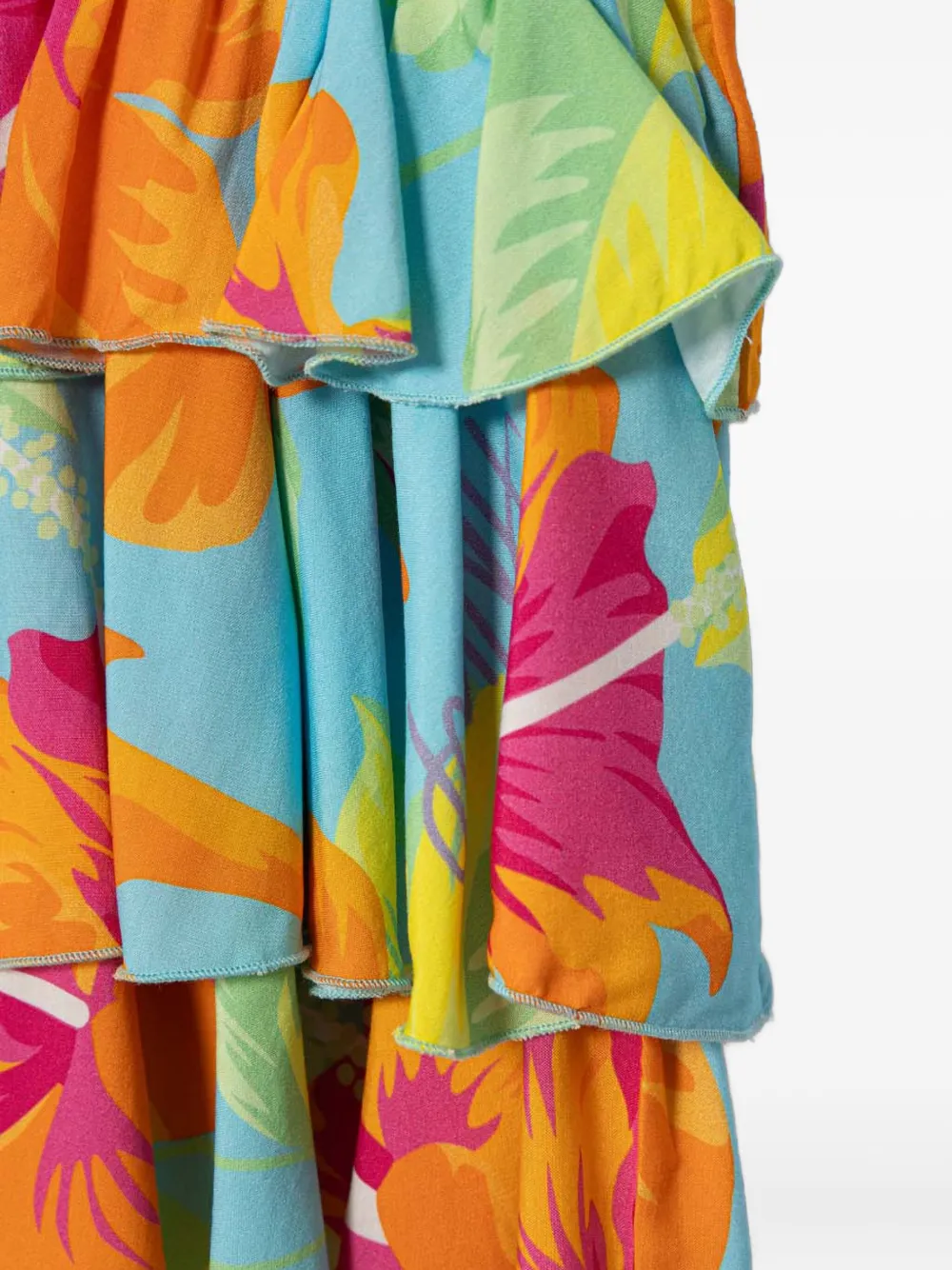 Pinko Kids Jurk met bloemenprint Blauw