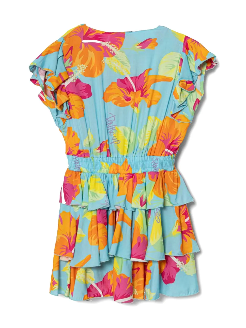 Pinko Kids Jurk met bloemenprint Blauw