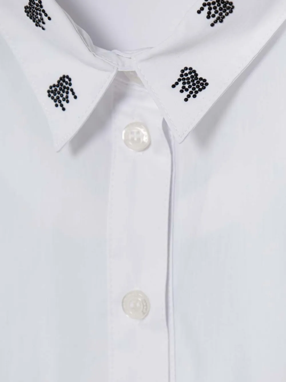 Pinko Kids Shirt verfraaid met stras Wit