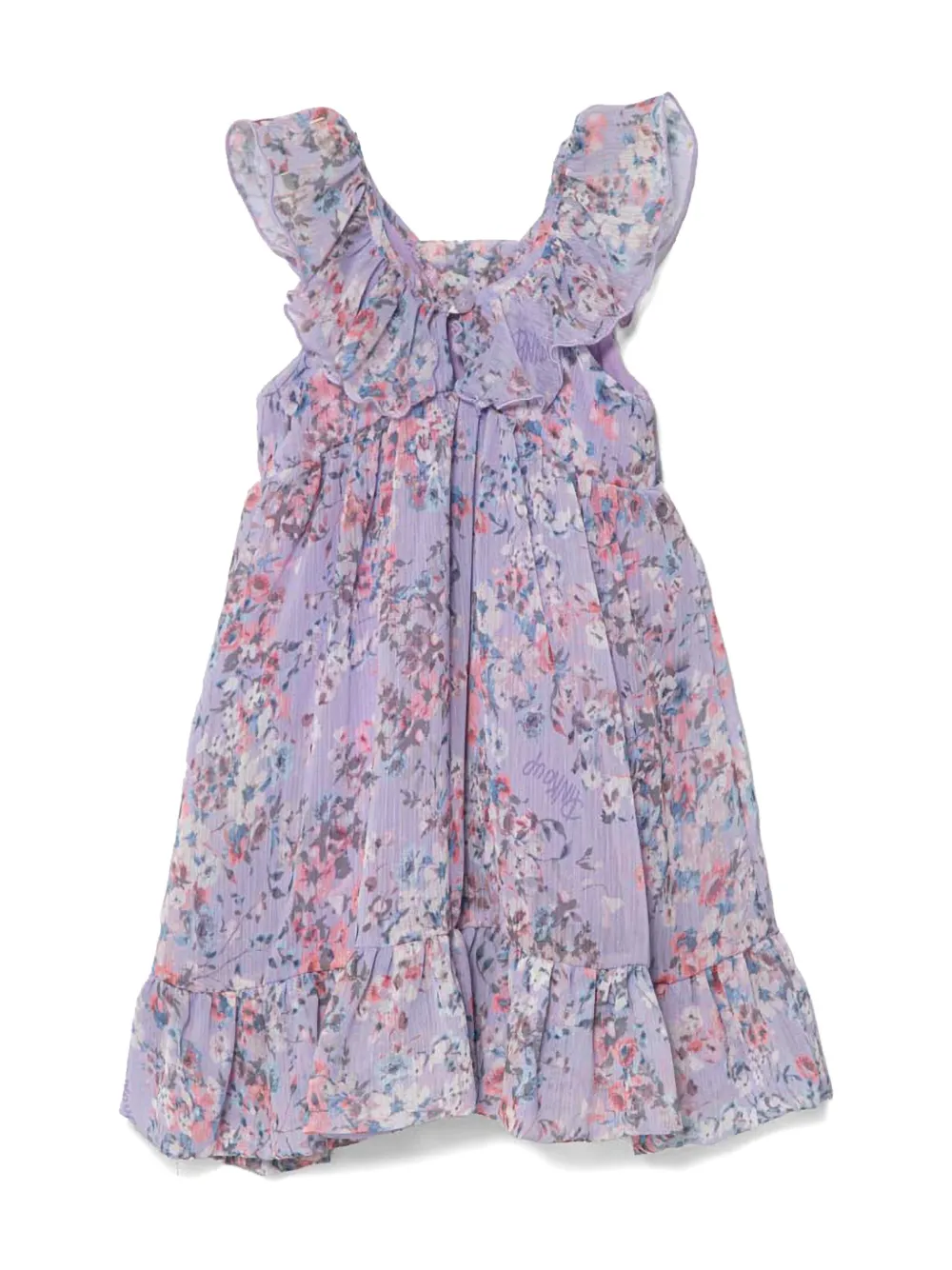 Pinko Kids floral-print dress - Paars