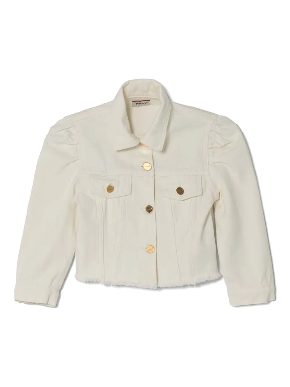 Pinko Kids Katoenen spijkerjack Wit