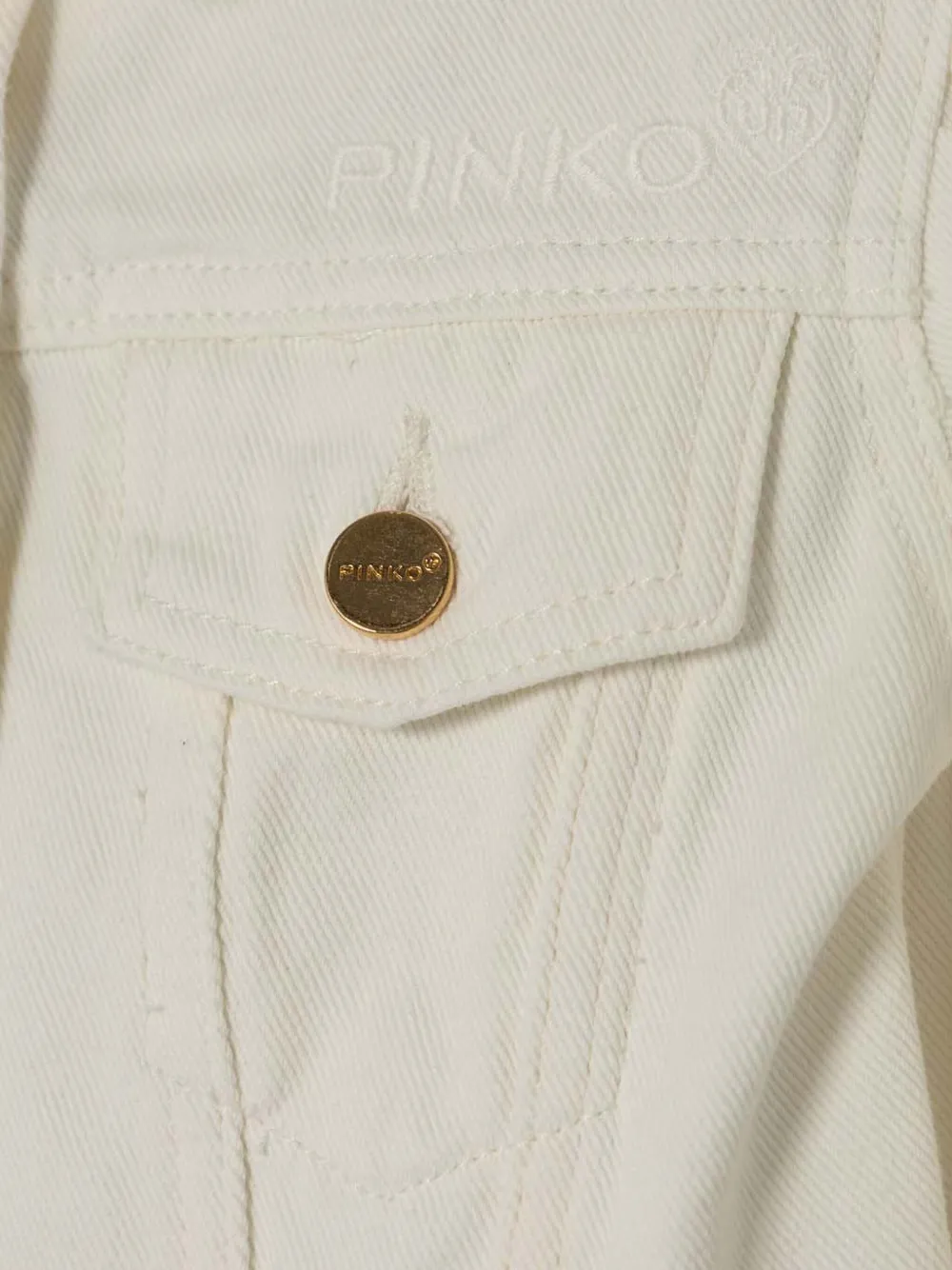 Pinko Kids Katoenen spijkerjack Wit