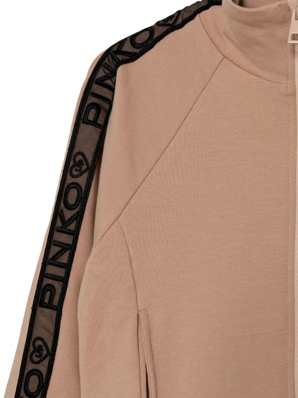 Pinko Kids Sweater met rits Beige