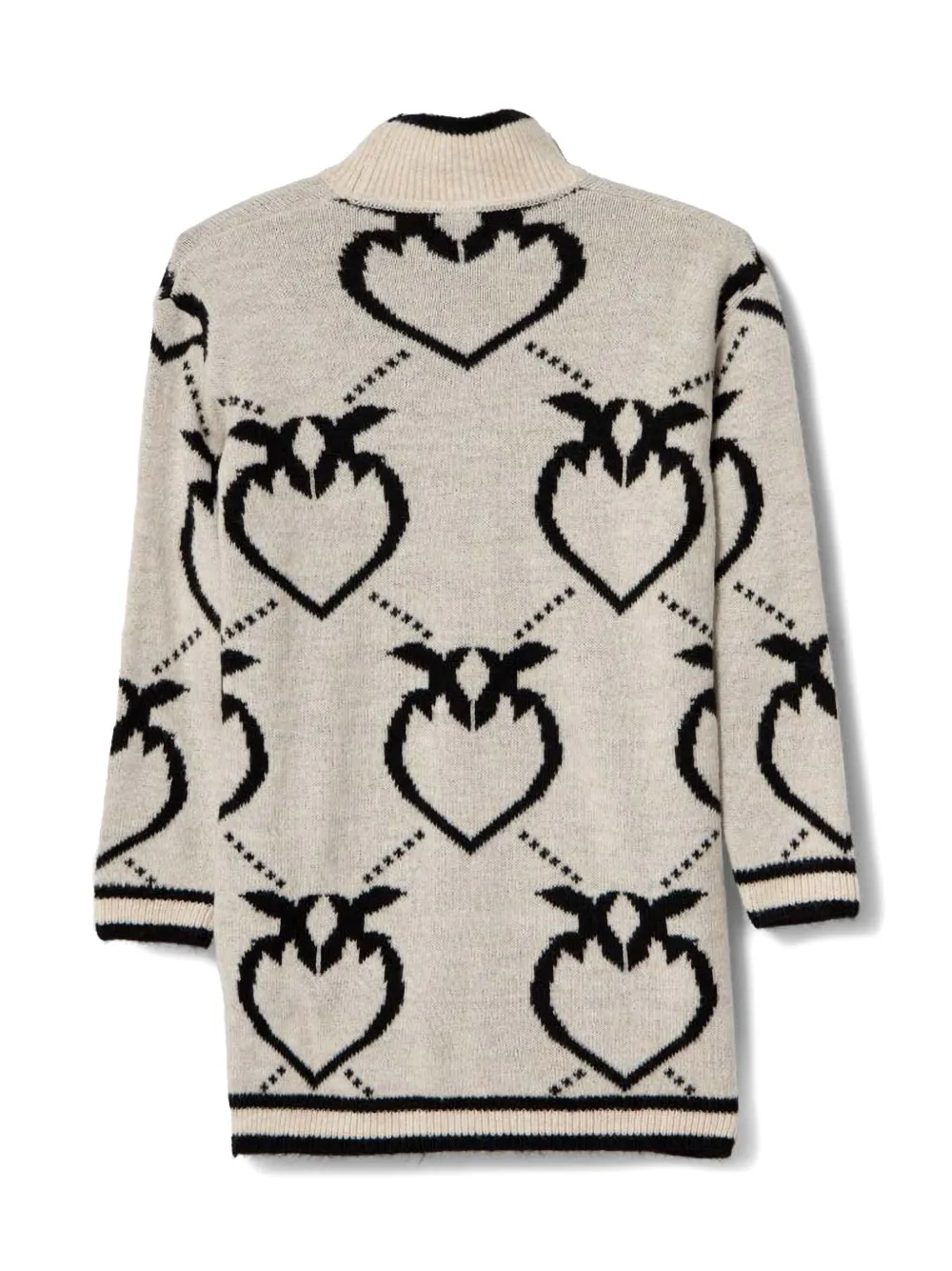 Pinko Kids Jurk met Love Birds-patroon Beige