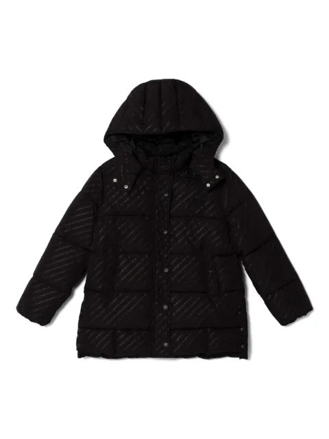 Pinko Kids logo-embroidered padded coat