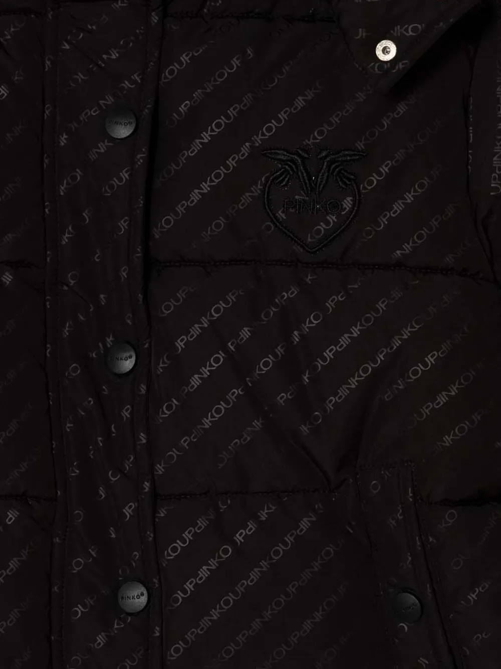 Pinko Kids Jas met geborduurd logo Zwart