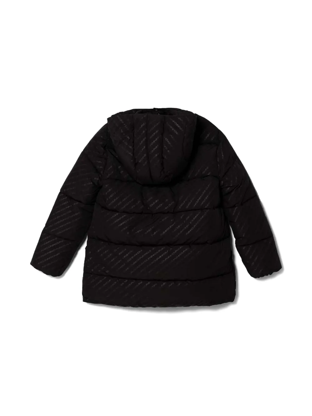 Pinko Kids logo-embroidered padded coat - Zwart