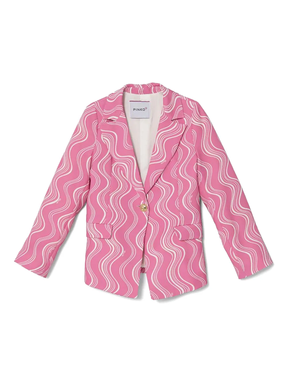 Pinko Kids Blazer met golfprint Roze