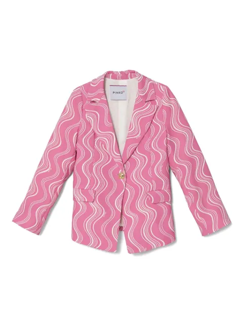 Pinko Kids wave-print blazer