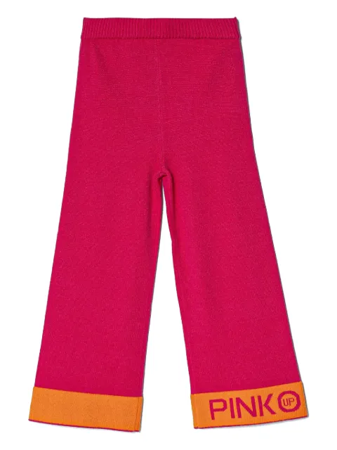 Pinko Kids logo-print trousers 
