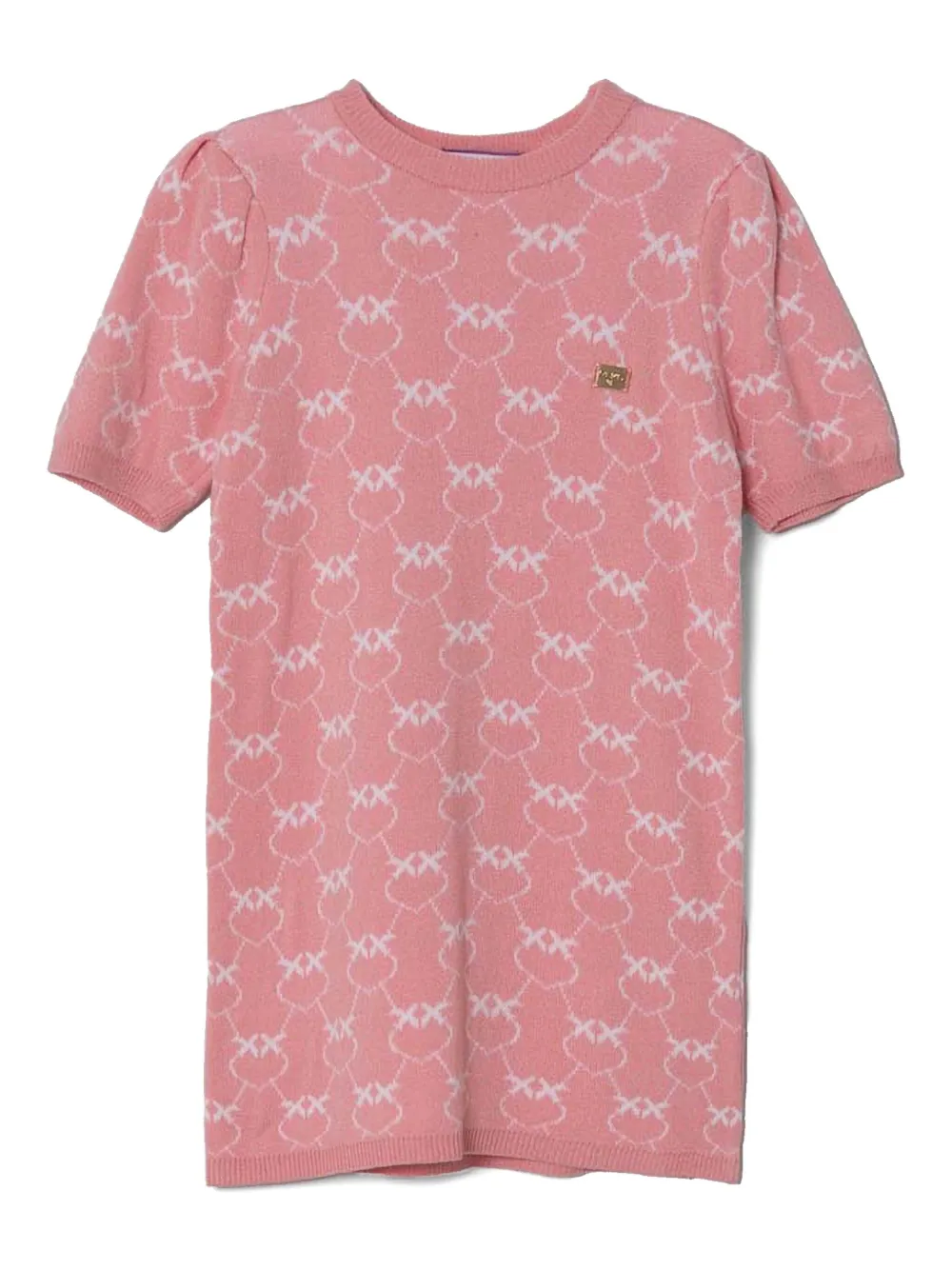Pinko Kids Abito con motivo Love Birds | rosa | Image 1