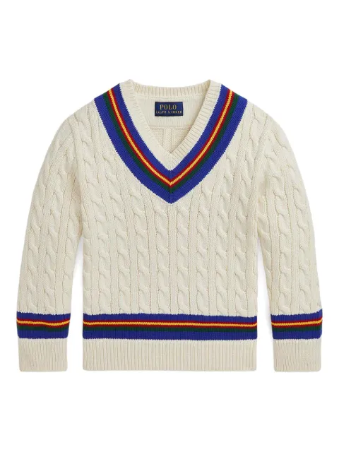 POLO RALPH LAUREN KIDS Pullover mit gestreiften Details