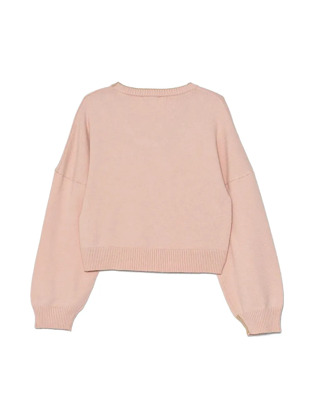 Pinko Kids Intarsia trui met logo Roze
