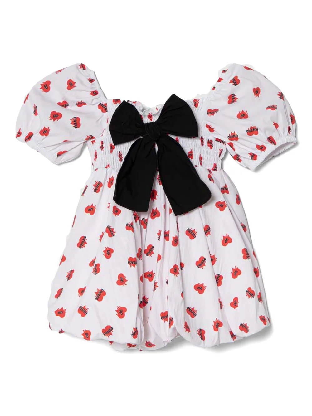 Pinko Kids Jurk met hartprint Wit