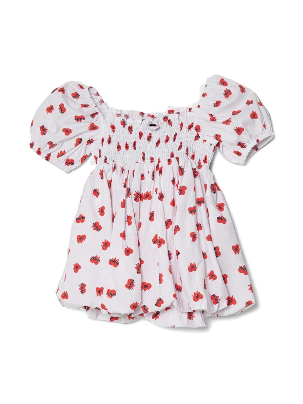 Pinko Kids Jurk met hartprint - Wit