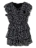 Pinko Kids logo-pattern dress - Black