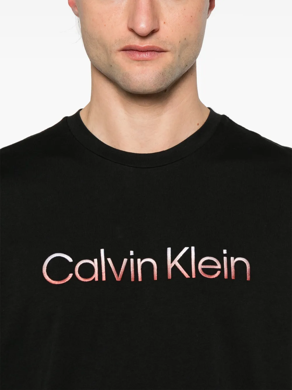 Calvin Klein T-shirt met geborduurd logo Zwart