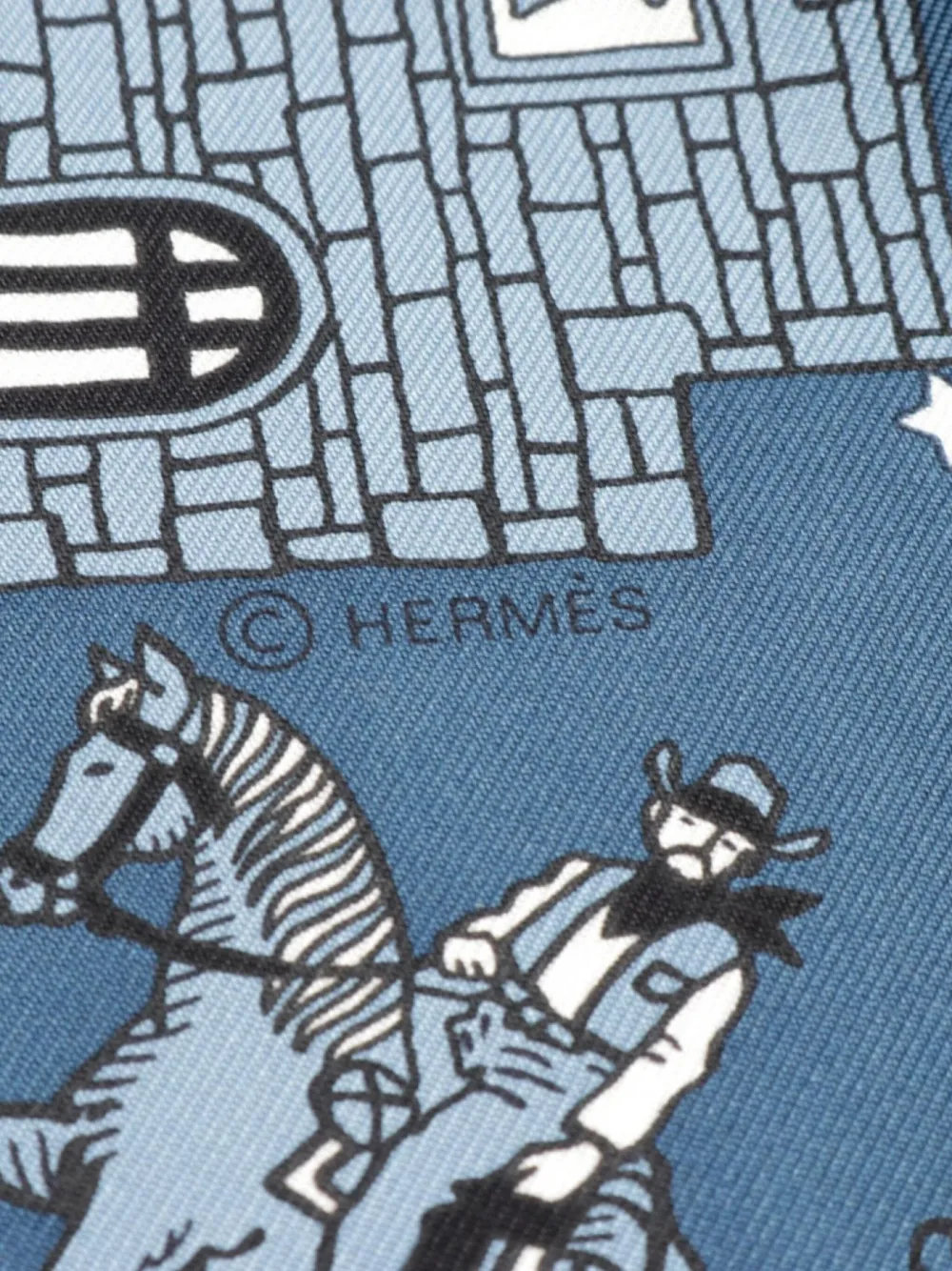 Hermès Pre-Owned 20's Paris Station scarf - Blauw