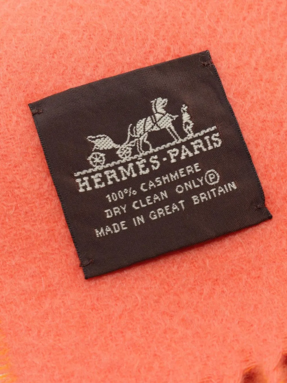 Hermès Pre-Owned 2010s cashmere scarf - Oranje