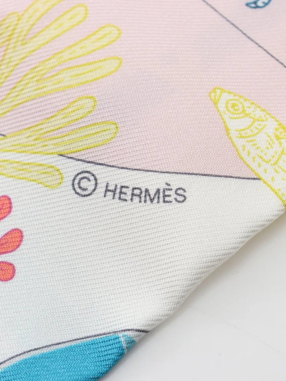 Hermès Pre-Owned 2010s Twilly Precious Paradise scarf - Beige