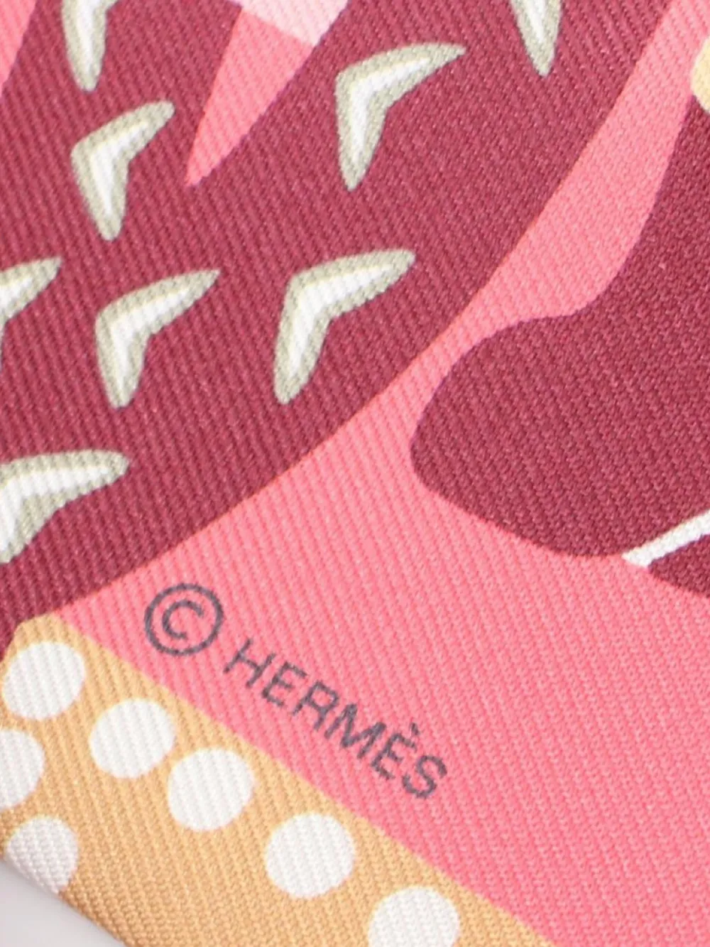 Hermès Pre-Owned 10's Twilly Fantaisie d'Etriers scarf - Roze