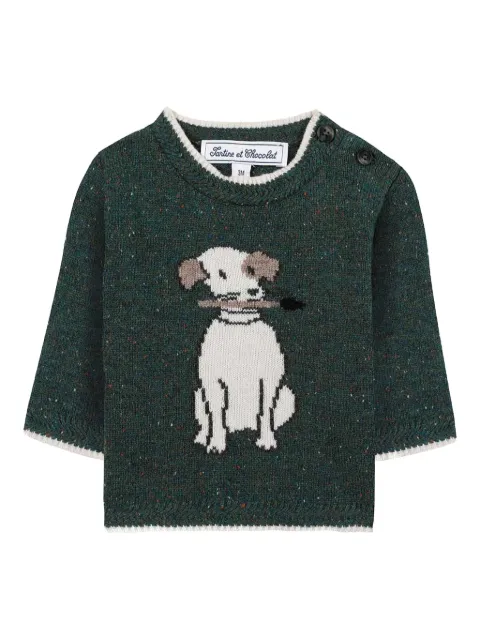 Tartine Et Chocolat pull à motif chien