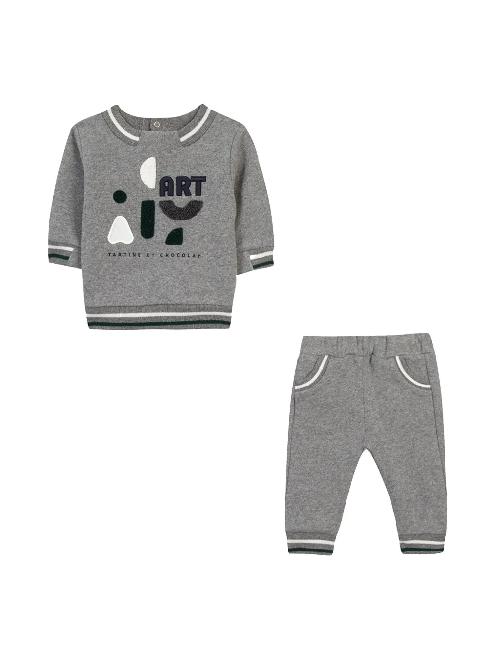Tartine Et Chocolat Logo-print Tracksuit Set In Grey