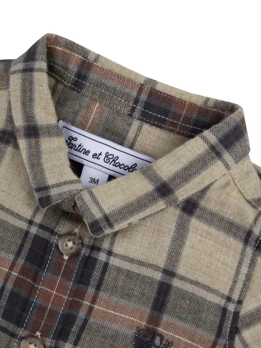 Tartine Et Chocolat Geruit shirt Bruin