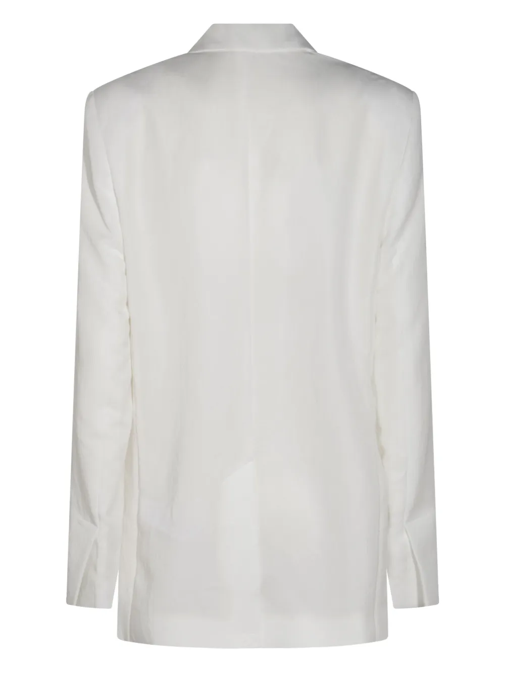 Blumarine logo-lettering single-breasted blazer - Wit