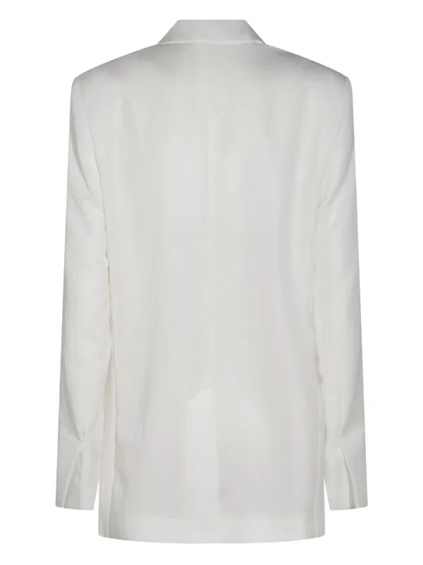 Blumarine ブルマリン　ホワイト ジャケット 新品未使用 Blumarine ロゴ シングルジャケット | ホワイト | FARFETCH JP