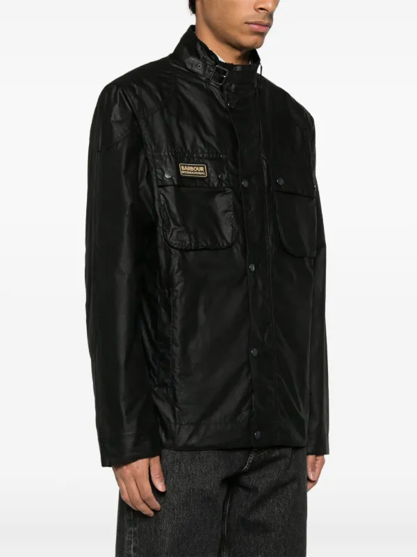 Barbour Merton Wax Jacket | Black | FARFETCH