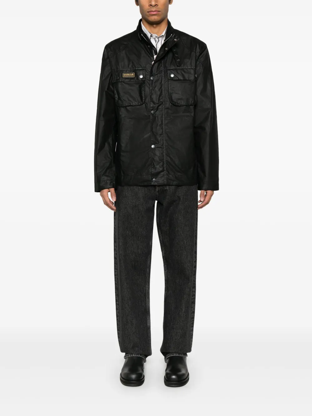 Barbour International Merton Wax jack - Zwart