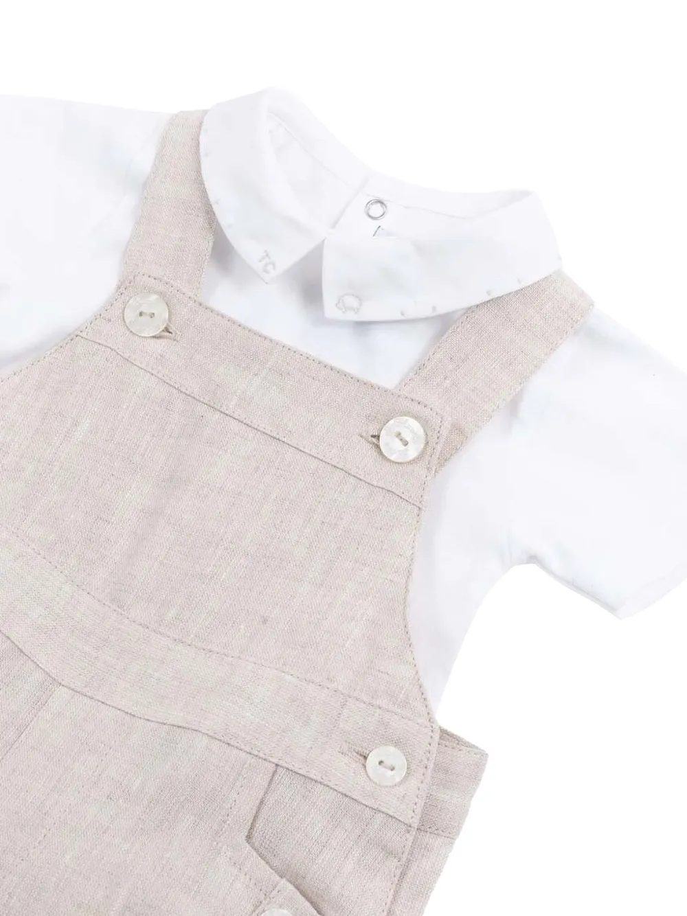 Tartine Et Chocolat Linnen tuinbroek Beige
