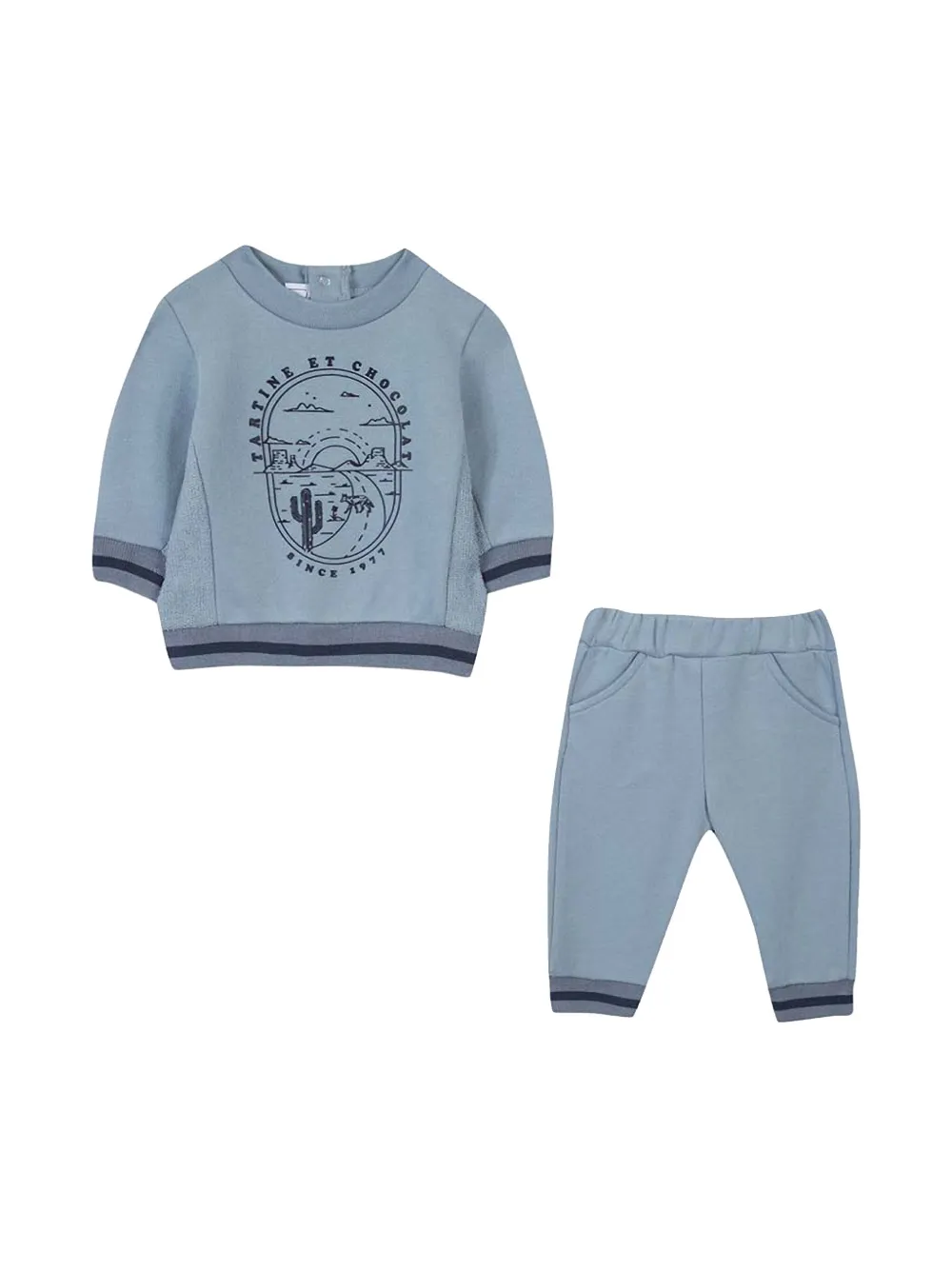Tartine Et Chocolat cotton tracksuit - Blauw