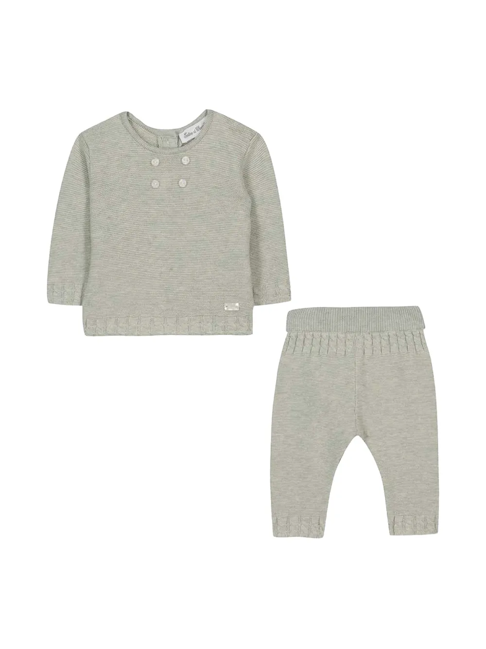 Tartine Et Chocolat knitted trousers set - Groen