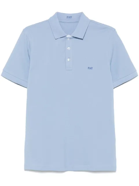 Fay logo-embroidered polo shirt