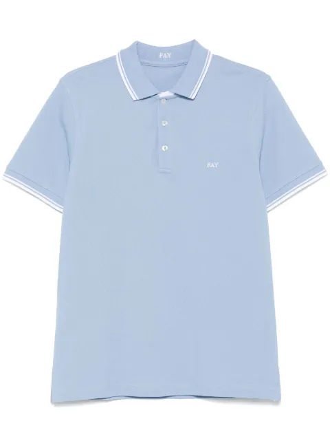 Fay logo-embroidered polo shirt