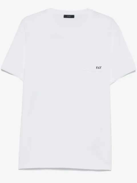 Fay logo-embroidered T-shirt