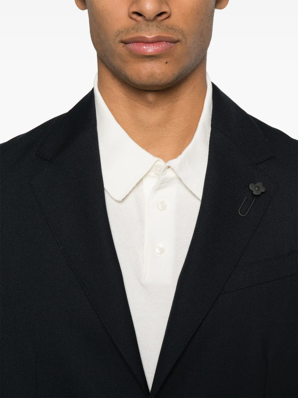 Lardini Blazer met textuur Blauw